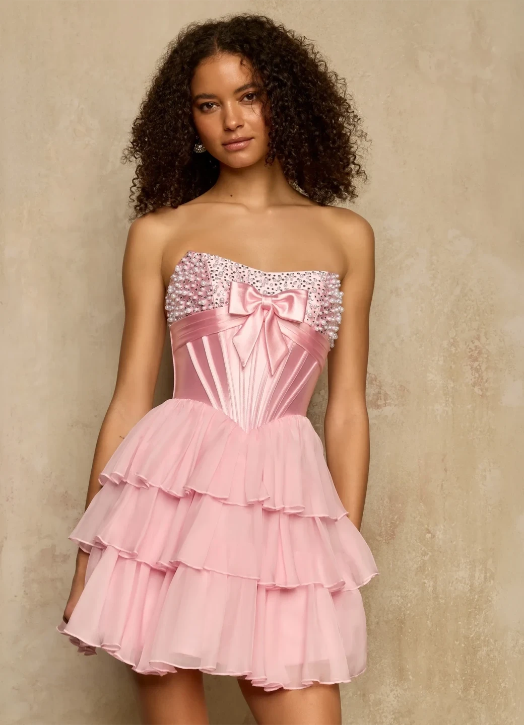 Model in Sherri Hill Dress